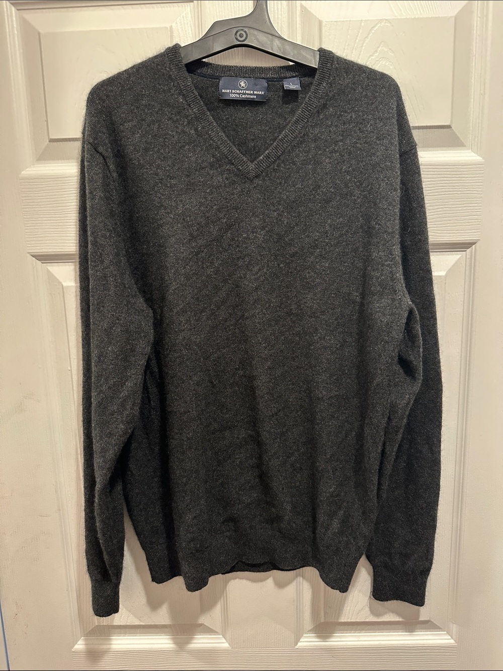 Hart Schaffner Marx Dark Charcoal V-Neck Sweater